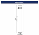 30W LED Bollard Light- UL/DLC Listed  - 2700 Lumens - 150W MH Equal - 4000K