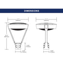 143W LED Post Top Light- UL/DLC Listed  - 15408 Lumens - 250W MH Equal - 5000K