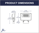 35W Color and Wattage Selectable LED Flood light - UL/DLC Listed - 4772 Lumens - 70W MH Equal -3000K/4000K/5000K with Photocontrol On/Off Function