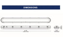 50W Wattage and Color Selectable LED 4FT Vapor Tight Light-UL/DLC Listed-8175 Lumens-3000K/4000K/5000K