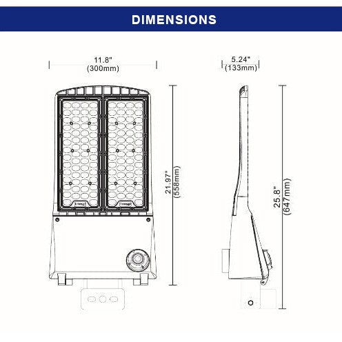 63W LED Arealight - 10533 Lumens - 4000K-UL/DLC Premium Listed