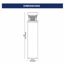38W LED Bollard Light- UL/DLC Listed  - 3550 Lumens - 150W MH Equal - 4000K