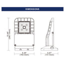 12W LED Full Cut-Off Wall Mount -UL/DLC Listed-1513 Lumens-50W MH Equal-5000K