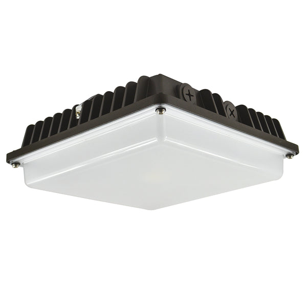 57W LED Square Garage & Canopy Light- UL/DLC Listed  - 6375 Lumens - 150W MH Equal - 5000K