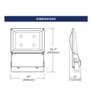 185W LED Floodlight - UL Listed - 17180 Lumens - 400W MH Equal - 5000K