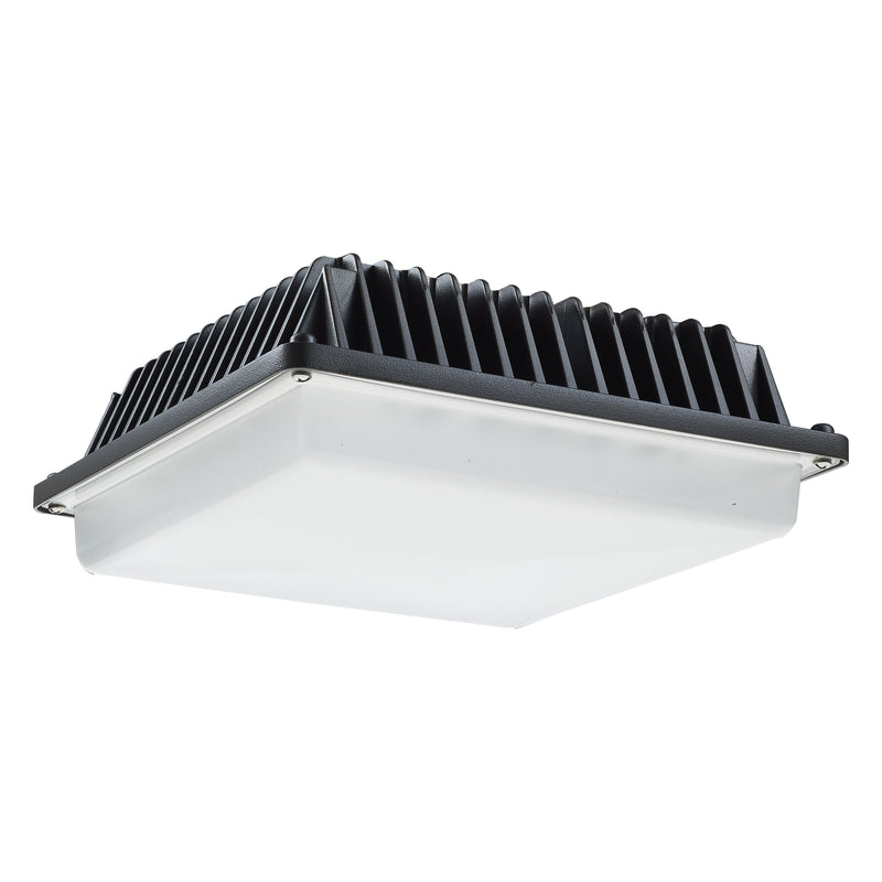 30W LED Square Garage & Canopy Light- UL/DLC Listed  - 3600 Lumens - 100W MH Equal - 5000K