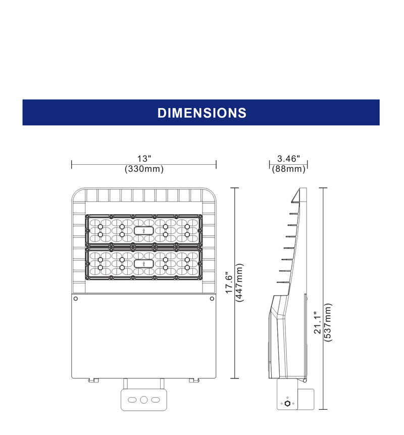 178W LED Arealight - 21521 Lumens - 4000K-UL/DLC Premium Listed