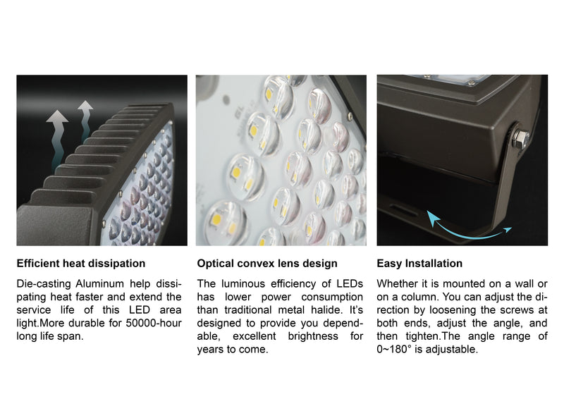 194W LED Flood light - UL/DLC Listed - 23465 Lumens - 400W MH Equal - 4000K or 5000K