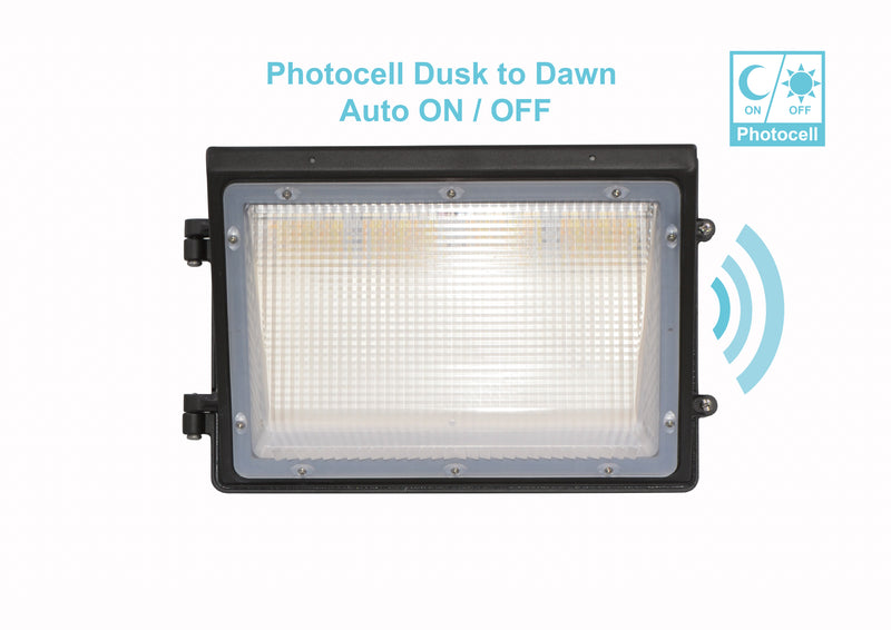 70W Wattage and Color Selectable LED Wall Pack light -UL/DLC Listed-10060 Lumens-200W MH Equal-3000K/4000K/5000K with Dusk To Dawn Photocontrol capability